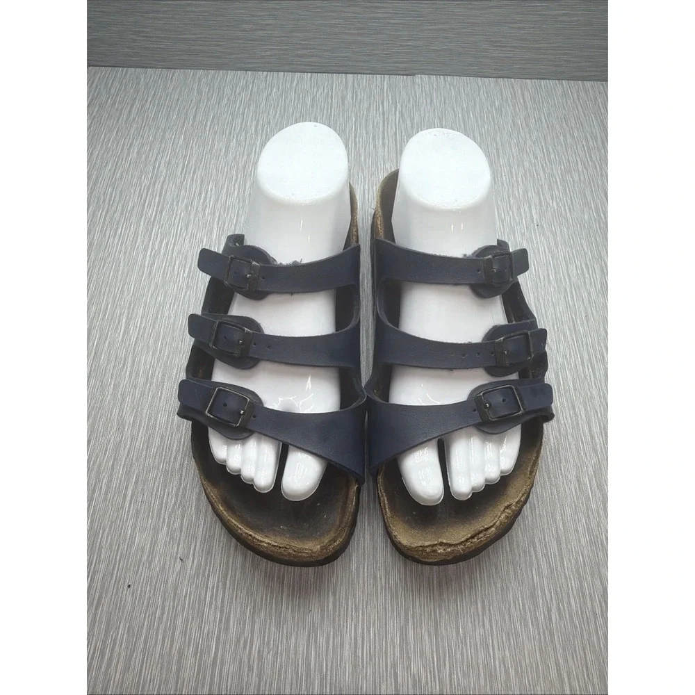 Birkenstock Granada Sandals Women's US 9 EU 40 Navy Blue Multi Strap